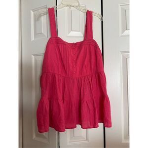 Torrid Pink Tiered Tank Top